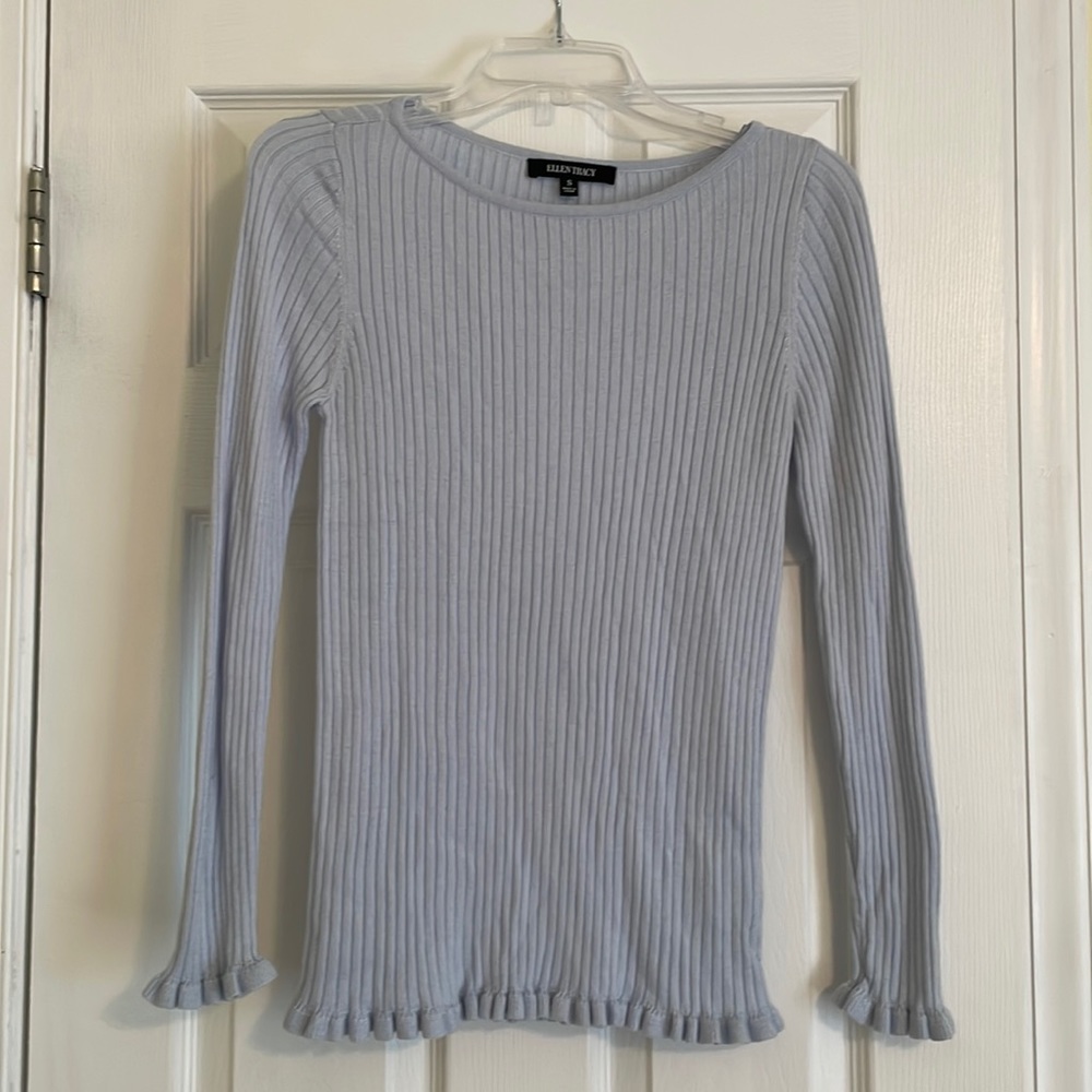 Ellen Tracy blue sweater. Size small.